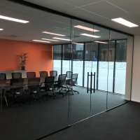 Toughened Glass Office Sliders